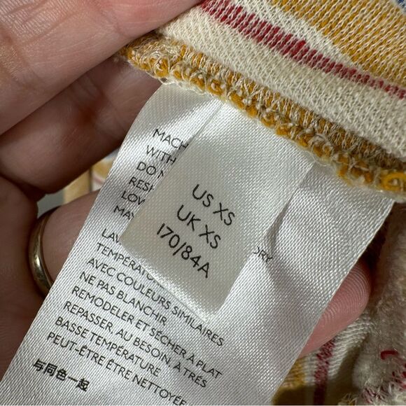 Free People FP Beach Marguerite Striped Maxi Dress Pockets Yellow Cream Size XS - Picture 8 of 10